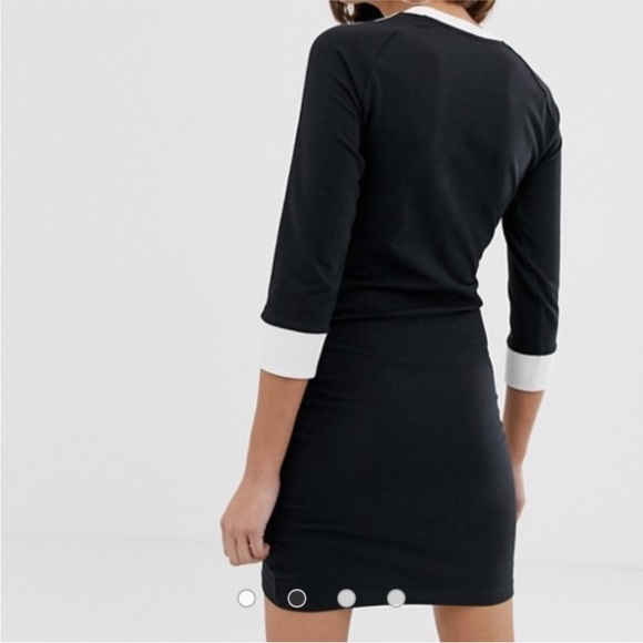 Adidas Black and White Bodycon Athletic Dress - Picture 3 of 6